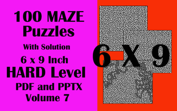 Download 100 Maze Puzzle Hard 6x9 PDF PPTX Vol 7 - Pptx Collection