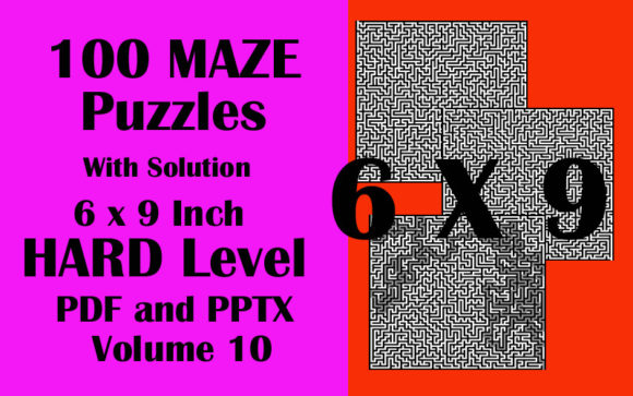 Download 100 Maze Puzzle Hard 6x9 PDF PPTX Vol 10 - Pptx Collection