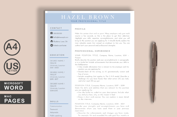 Download Modern Resume Template Word Pages - Resume template word Collection