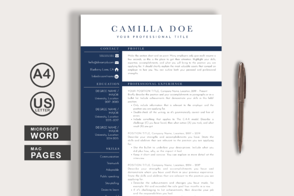 Download Modern Resume Template Word and Pages - Resume template word Collection